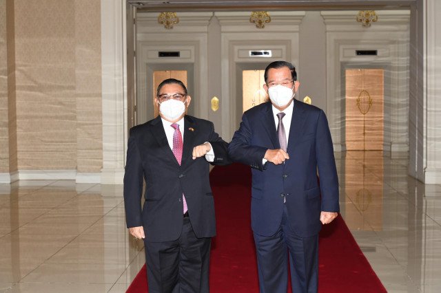 រដ្ឋមន្រ្តីការបរទេសនៃរបបយោធាមីយ៉ាន់ម៉ា ចូលជួបសម្តេច ហ៊ុន សែន 