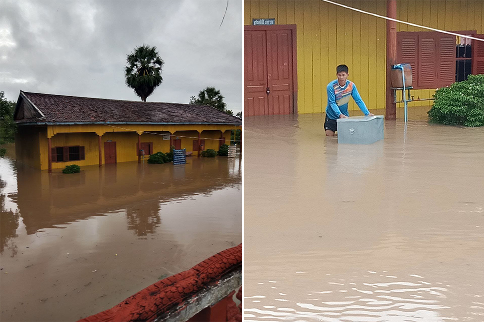 យ៉ាង​ហោច​ណាស់​ពលរដ្ឋ​ជាង ២ ៣០០​គ្រួសារ​ទទួល​រង​ផល​ប៉ះពាល់​ពី​ជំនន់​ទឹក​ភ្លៀង​ក្នុង​ខេត្ត​ចំនួន​៤