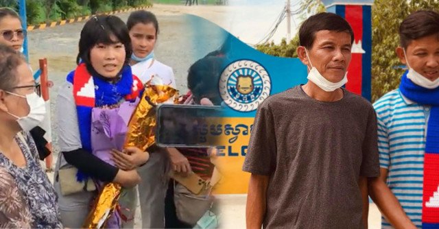 លោក ប៉ែន ច័ន្ទសង្គ្រាម យុវជន ហ៊ុន វណ្ណៈ និង យុវតី ឈឿន ដារ៉ាវី បានចេញពីពន្ធនាគារហើយ