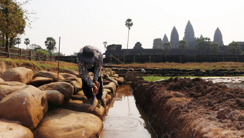 រចនាសម្ព័ន្ធ​ស្រះ​ទឹក​នៅ​ខាងជើង​ប្រាសាទអង្គរវត្ត​ នឹង​បញ្ចប់​ការជួសជុល​ ២ ​ឆ្នាំ​ទៀត