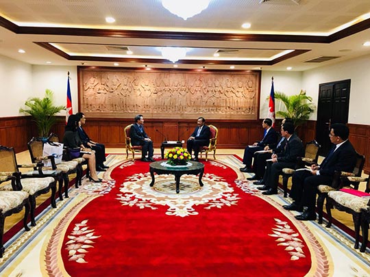 លោកទេសរដ្ឋមន្ត្រី ប្រាក់ សុខុន ជួបឯកអគ្គរដ្ឋទូតថ្មី សាធារណរដ្ឋកូរ៉េ ប្រចាំអាស៊ាន