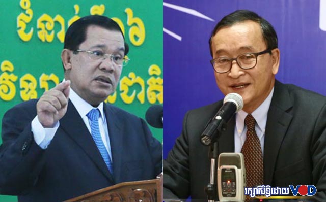 លោក ហ៊ុន​ សែន និងលោក សម រង្ស៊ី បន្តផ្ញើសារផ្សេងគ្នា ទោះបីការបោះឆ្នោតនៅសល់តែជាង២ខែ