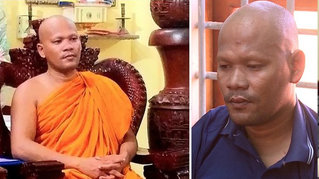 អាជ្ញាធរ​វៀតណាម​ ចាប់​ផ្សឹក​ និង​ឃុំ​ព្រះកាយ​ព្រះតេជគុណ ថាច់ ច័ន្ទដារ៉ា នៅ​កម្ពុជា​ក្រោម