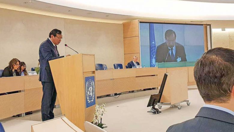 លោក ​ប្រាក់ សុខុន​ ប្រាប់​ក្រុម​ប្រឹក្សា​សិទ្ធិ​មនុស្ស UN ពី​សមិទ្ធផល​រដ្ឋាភិបាល​ជាច្រើន​ដែល​មិន​ត្រូវ​បាន​ដាក់​ក្នុង​របាយ​ការណ៍​ជូន​ក្រុម​ប្រឹក្សា