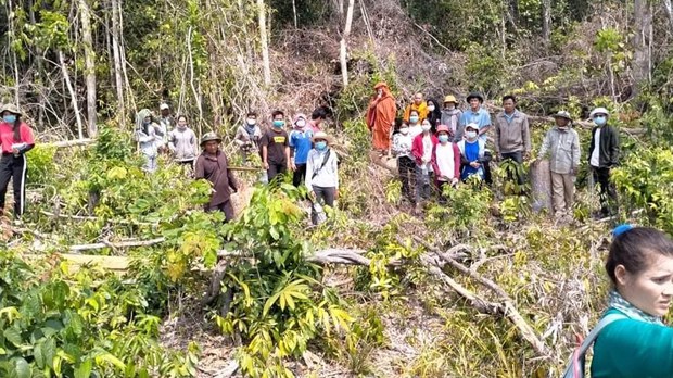 ក្រុម​និស្សិត​រក​ឃើញ​សកម្មភាព​កាប់​ទន្ទ្រាន​ដី​ព្រៃ​ទ្រង់ទ្រាយ​ធំ​ក្នុង​ខេត្ត​កំពង់ធំ