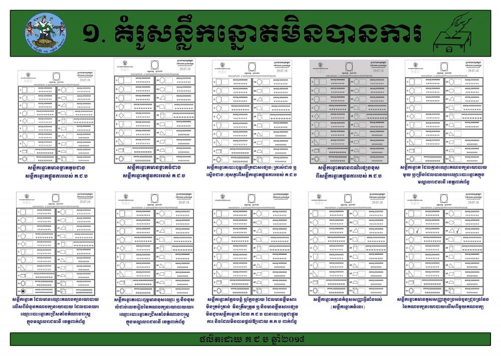 គំរូសន្លឹកឆ្នោតមិនបាន​ការ