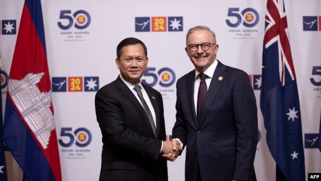 លោក ហ៊ុន ម៉ាណែត និងនាយករដ្ឋមន្ត្រីអូស្រ្តាលីពិភាក្សាអំពីការបន្តសហប្រតិបត្តិការលើវិស័យការពារជាតិ 