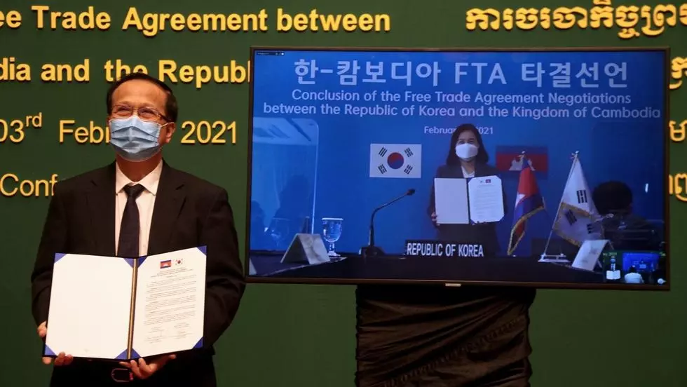 កម្ពុជា-កូរ៉េគ្រោងចុះកិច្ចព្រមព្រៀងពាណិជ្ជកម្មសេរីជាផ្លូវការនៅពាក់កណ្តាលឆ្នាំ២០២១
