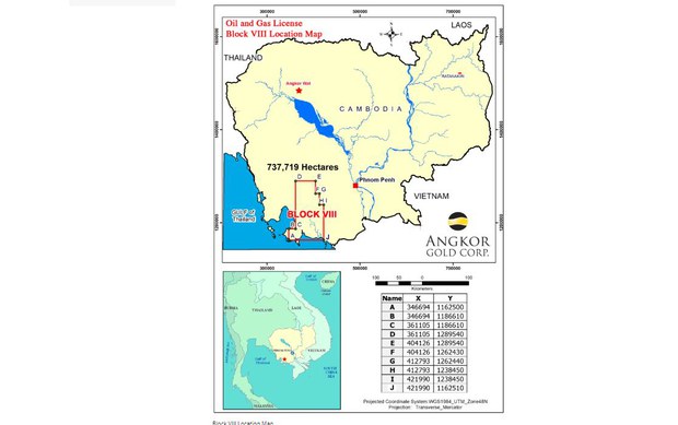 រដ្ឋាភិបាល​កម្ពុជា​បាន​ផ្តល់​អាជ្ញាប័ណ្ណ​ឱ្យ​ក្រុមហ៊ុន​​កាណាដា​រុករក​ប្រេង​និង​ឧស្ម័ន​នៅ​ប្លុក​៨